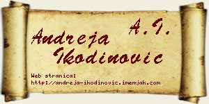 Andreja Ikodinović vizit kartica
